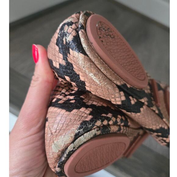 Tory Burch Minnie Travel Snake Print Ballet Flats Size 9 - Picture 2 of 7